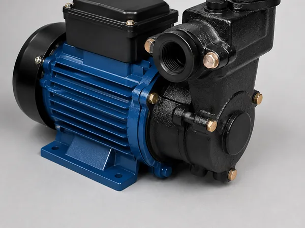 A cast iron self priming pump with motor